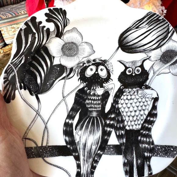 6 Anthropologie Wild Masquerade Canapé Plates by Balducci - Picture 6 of 7